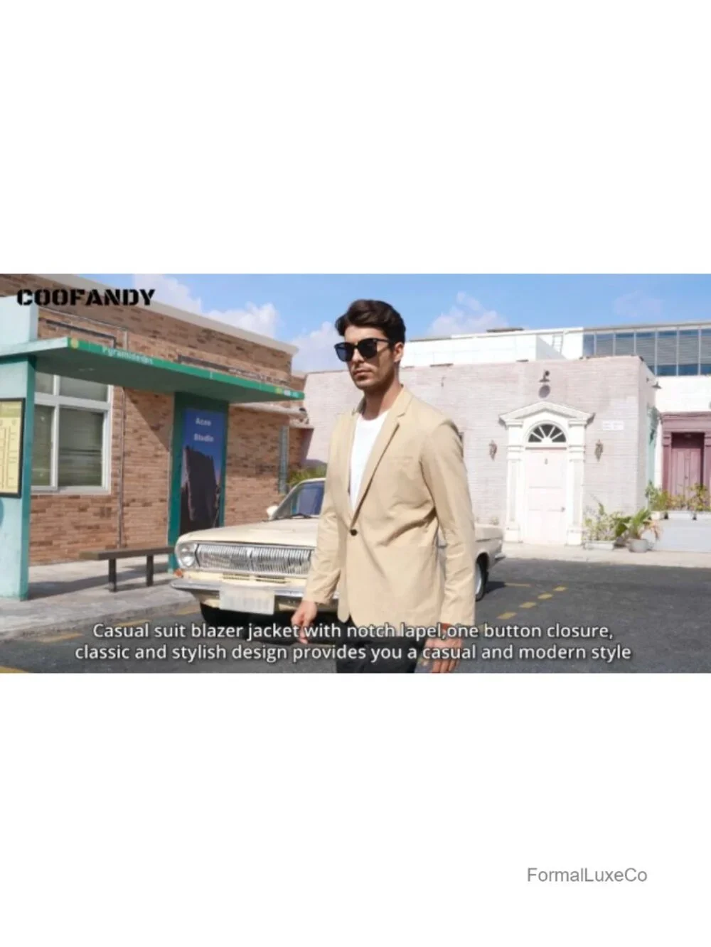 Men's Casual Linen Blazer Lightweight Sport Coat One Button Suit Jacket